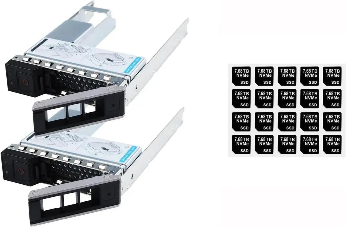 SMUGDESK SMUGDESK 2Pack 3.5" Hard Drive Tray Caddy X8K8W with 2.5" Adapter &amp; 20 Capacity Stickers — product photo