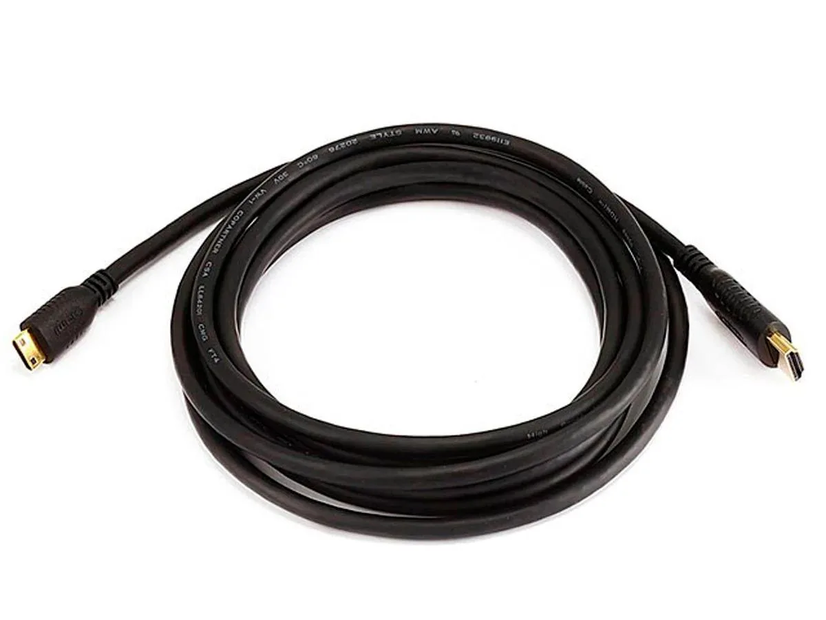 Monoprice Inc. Monoprice 107648 Standard HDMI Cable 10 ft Black Mini Connector 1080i 60Hz 4.95Gbps 30AWG — product photo