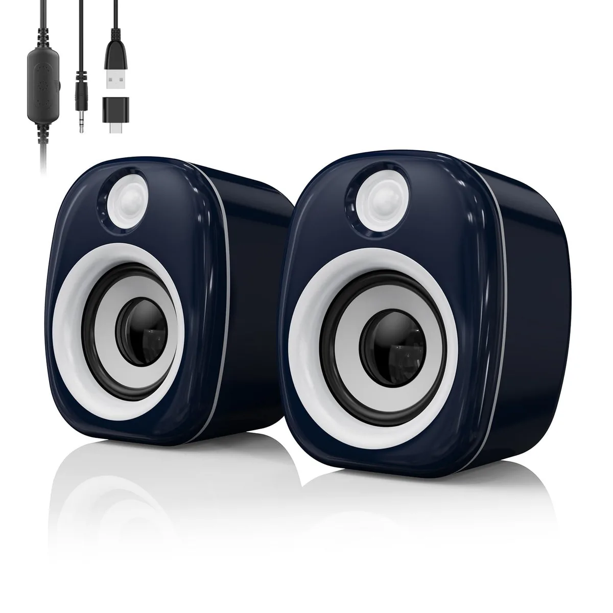 HPSWUW E-1075 Blue 2.0 USB 3.5 mm 10 W speaker — product photo