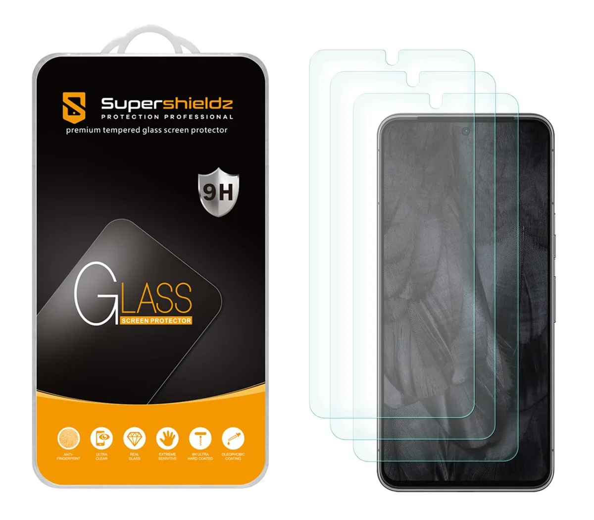  Supershieldz Tempered Glass Screen Protector for Pixel 8 Pro 6.7 inch 3 Pack — product photo