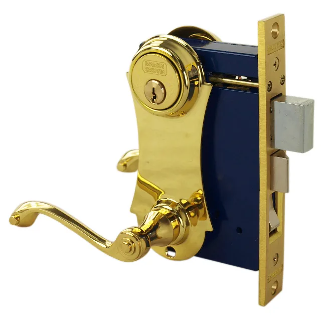 Marks USA Marks USA 9215AC3LHR Polished Brass Left Hand Reverse Mortise Door Lock — product photo