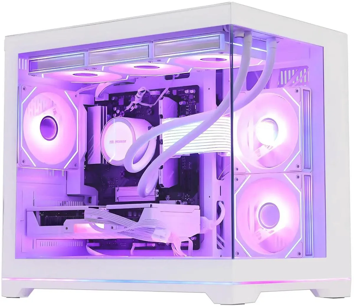 Hoengager Hoengager Gaming PC Ryzen 5 9600X RX 9070 XT 16GB 1TB White — product photo