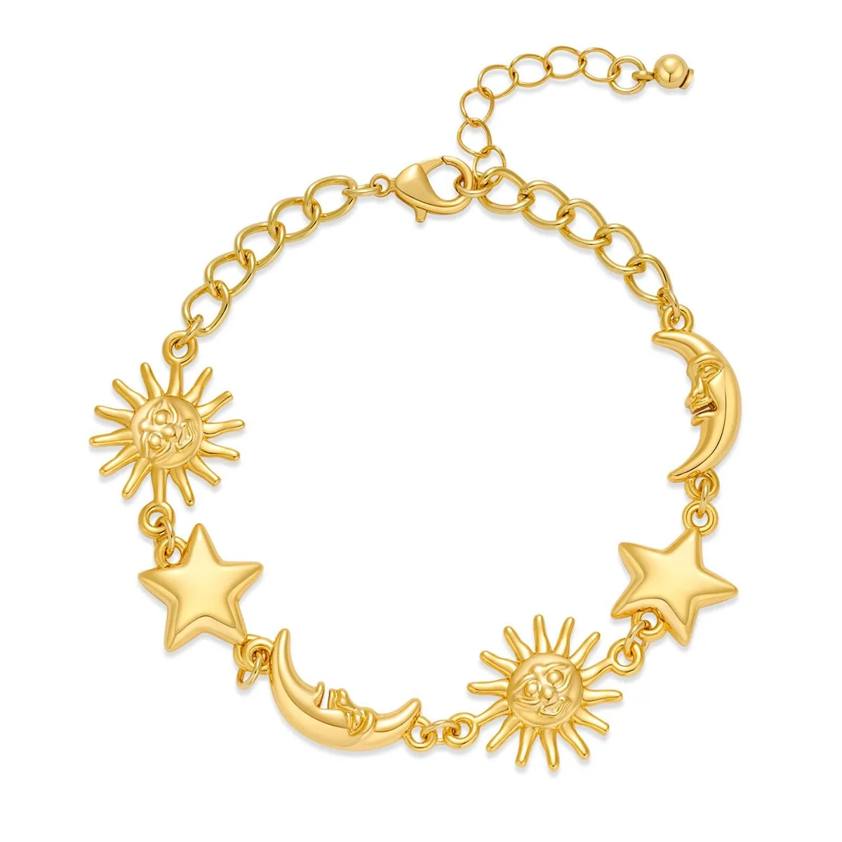  Pikvyo Gold Celestial Charm Bracelet 20cm+6cm — product photo