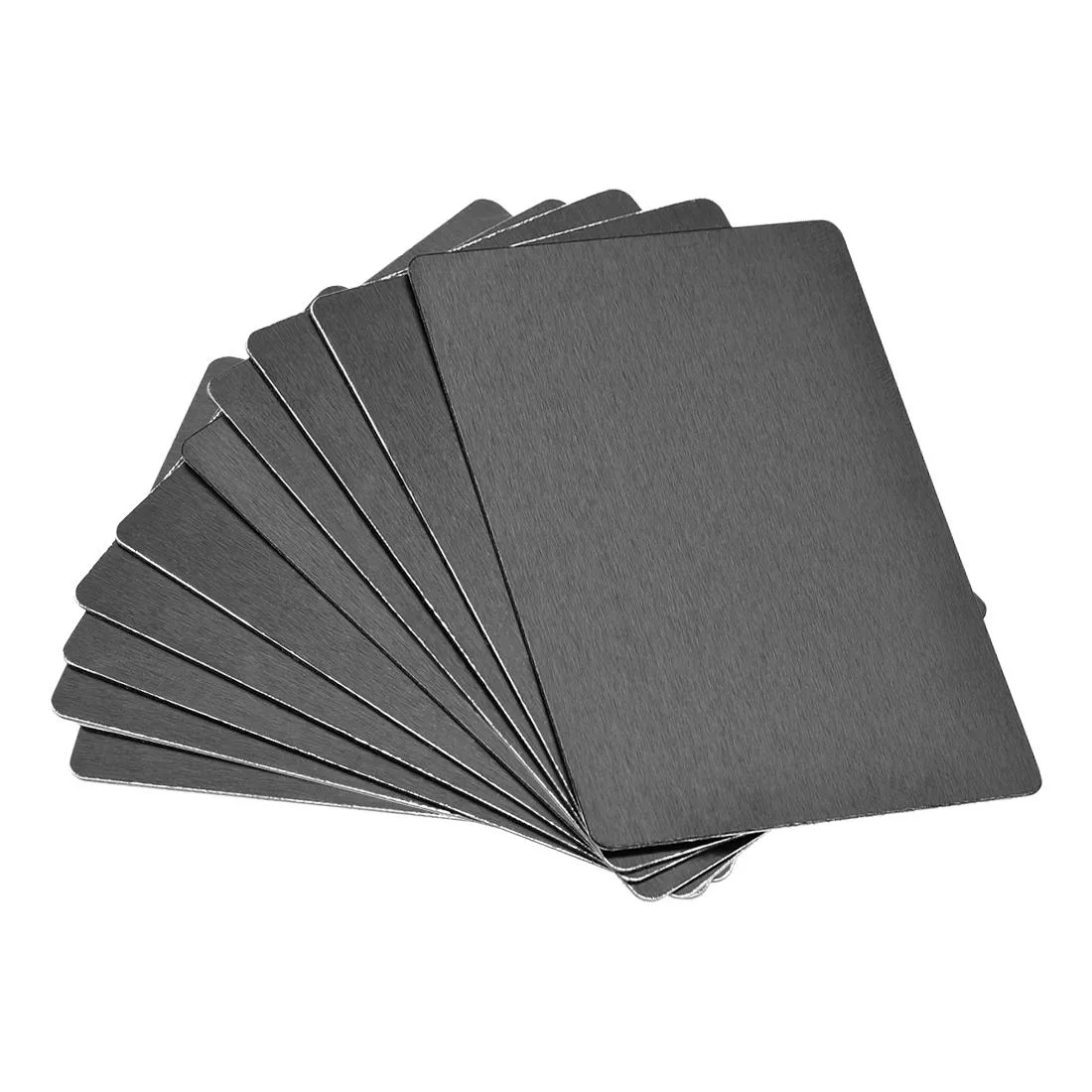 Unique-Bargains Unique-Bargains Anodized Aluminum Business Cards Black 80x50x0.5mm 15 Pcs — product photo