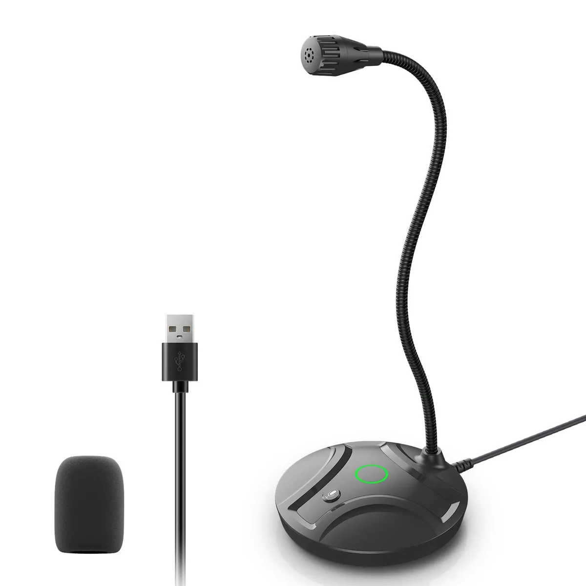  CMOCIIY 605 USB Microphone Gooseneck Mute LED 1.8m — product photo