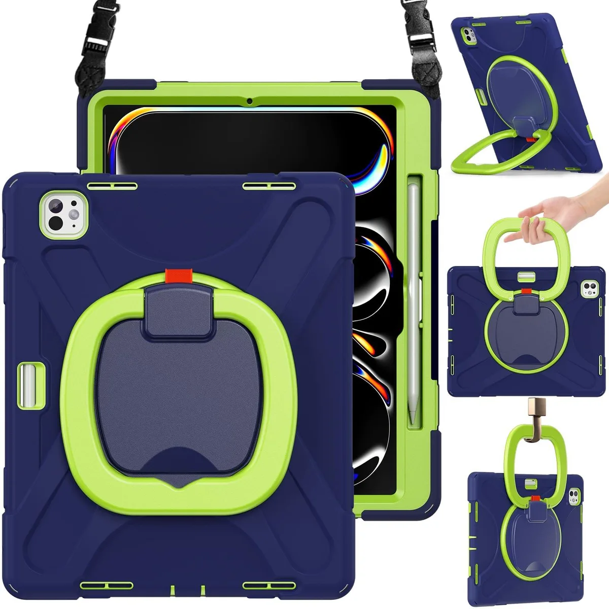 Adafruit Adafruit A2925 2 in 1 accessory for iPad Pro 13 inch M4/M5 2024/2025 Navy Green — product photo