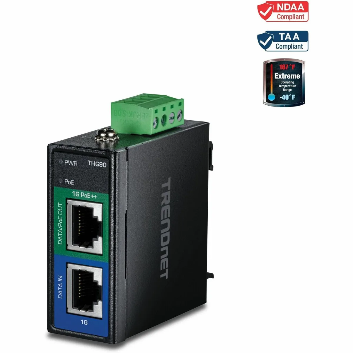TRENDnet TRENDnet TI-IG90 90W Gigabit 4PPoE Injector — product photo