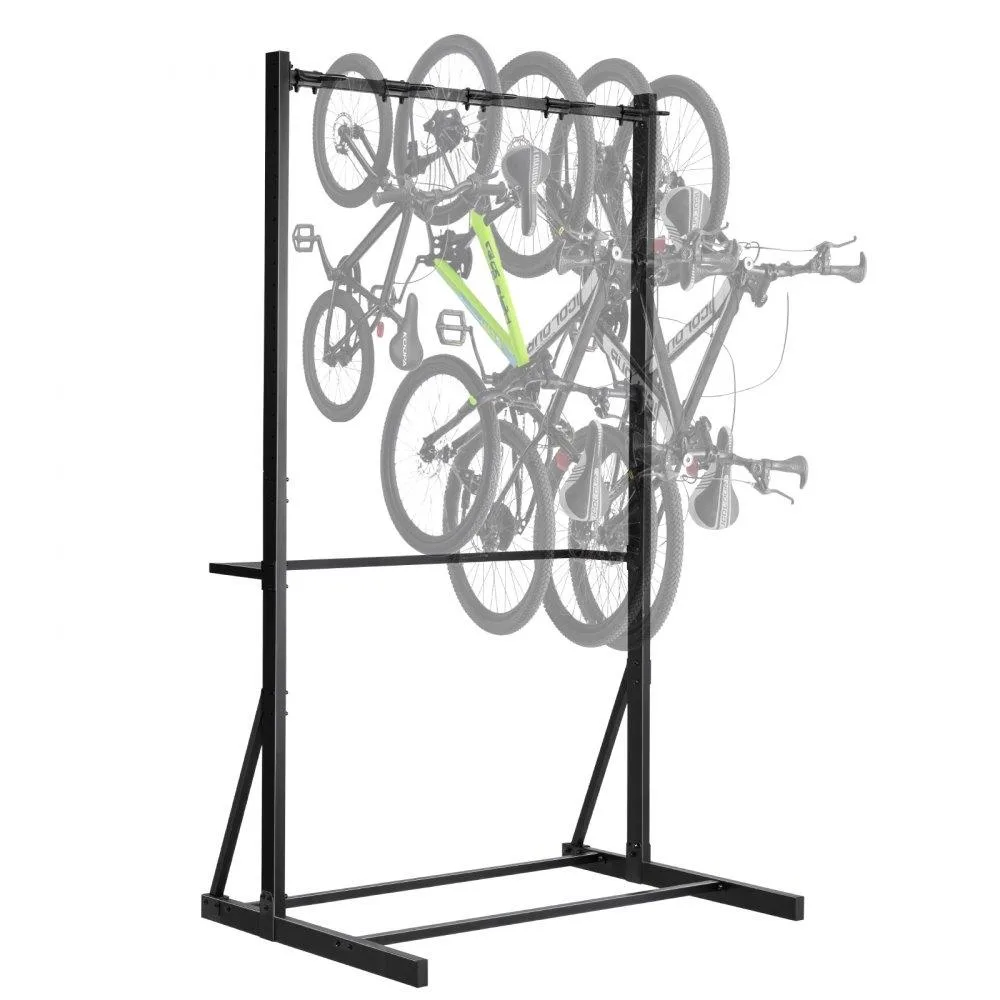 VEVOR VEVOR Freestanding Bike Rack 5-Bike 300 lbs Carbon Steel Textured Black — product photo
