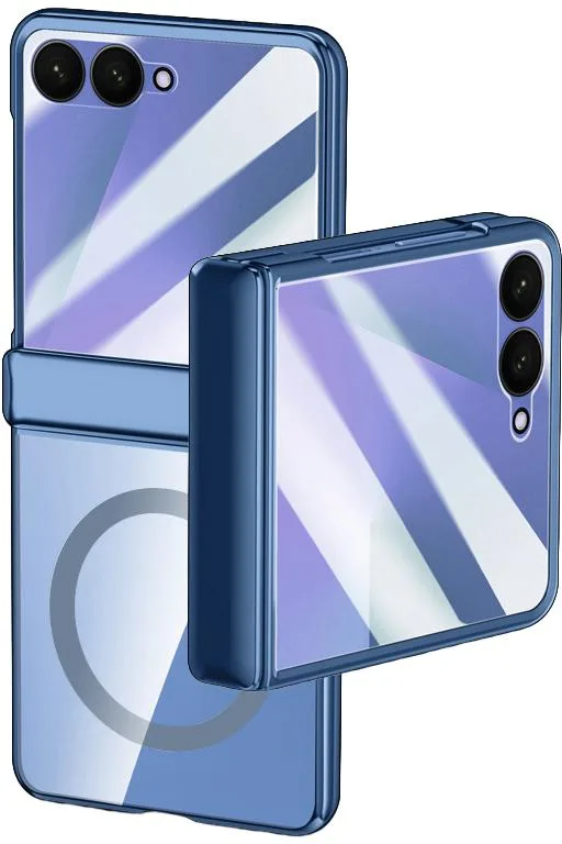 Nakedcellphone Nakedcellphone ZFLIP7-ELECTRO-BLUE case with screen protection, MagSafe, blue — product photo
