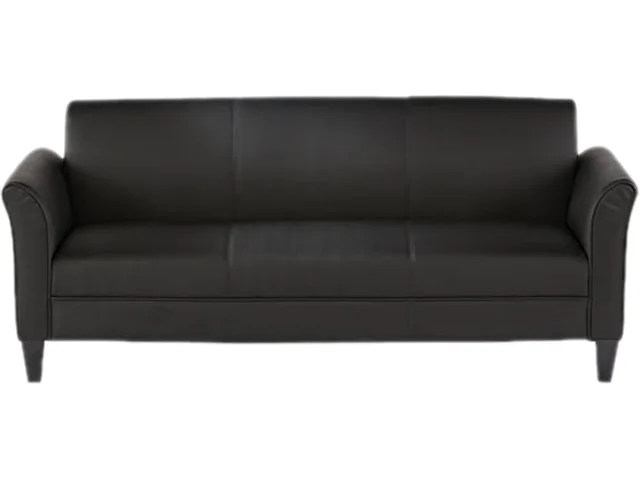 Alera Alera 3-Cushion Sofa 77w x 31.5d x 32h Black office furniture — fotografie produktu