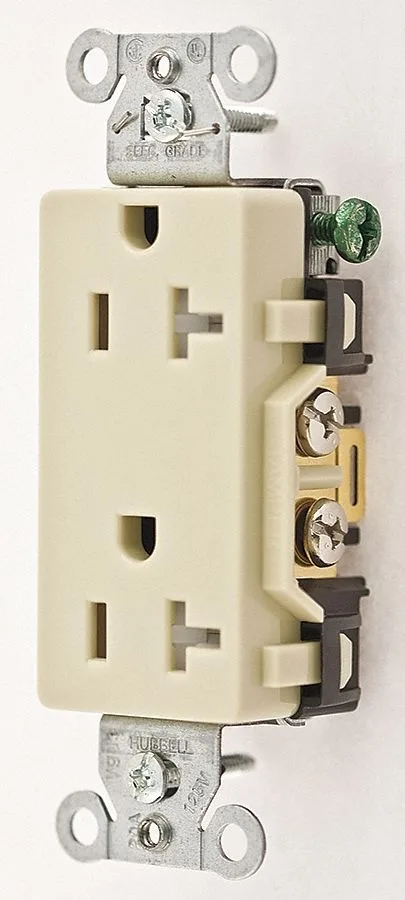 Hubbell Incorporated Hubbell Incorporated 5-20R Duplex Receptacle Ivory 20A 125V — product photo