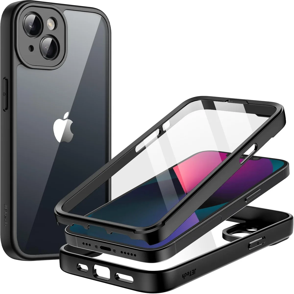  JETech iPhone 13 6.1-Inch 360 Full Body Case Black — product photo