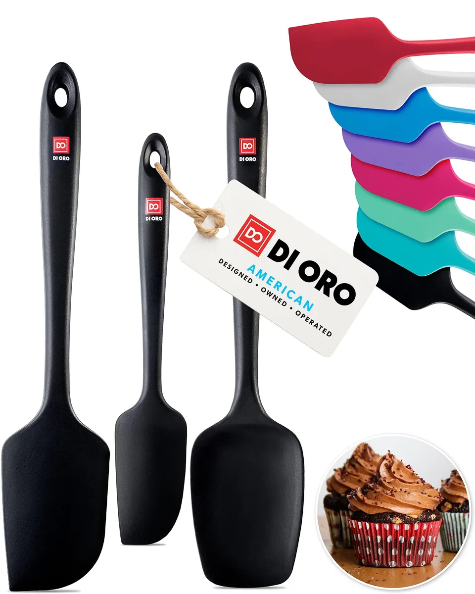  di Oro Living DOL-SSS-003 3pc Silicone Spatula Set Black — product photo