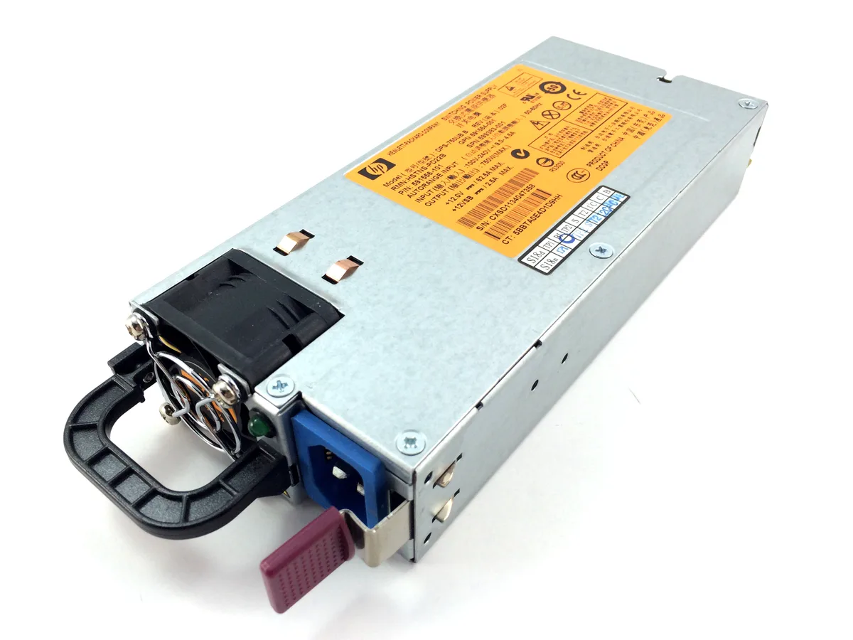 HP HP 750W redundant server power supply 599383-001 — product photo