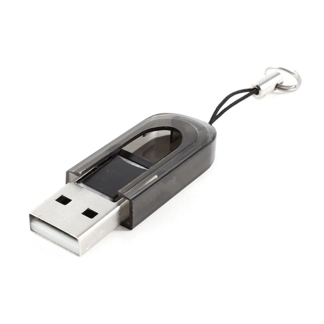 Global Bargains Global Bargains USB 2.0 480Mbps Card Reader Gray with Strap — product photo