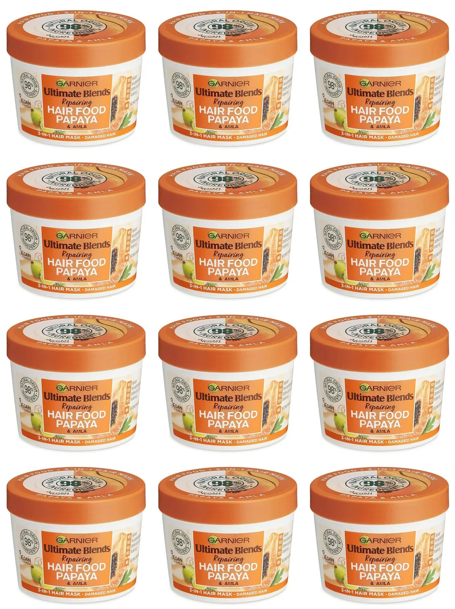 Garnier Garnier Ultimate Blends Hair Food Papaya 3-In-1 12-Pack 13.19 Fl Oz — product photo