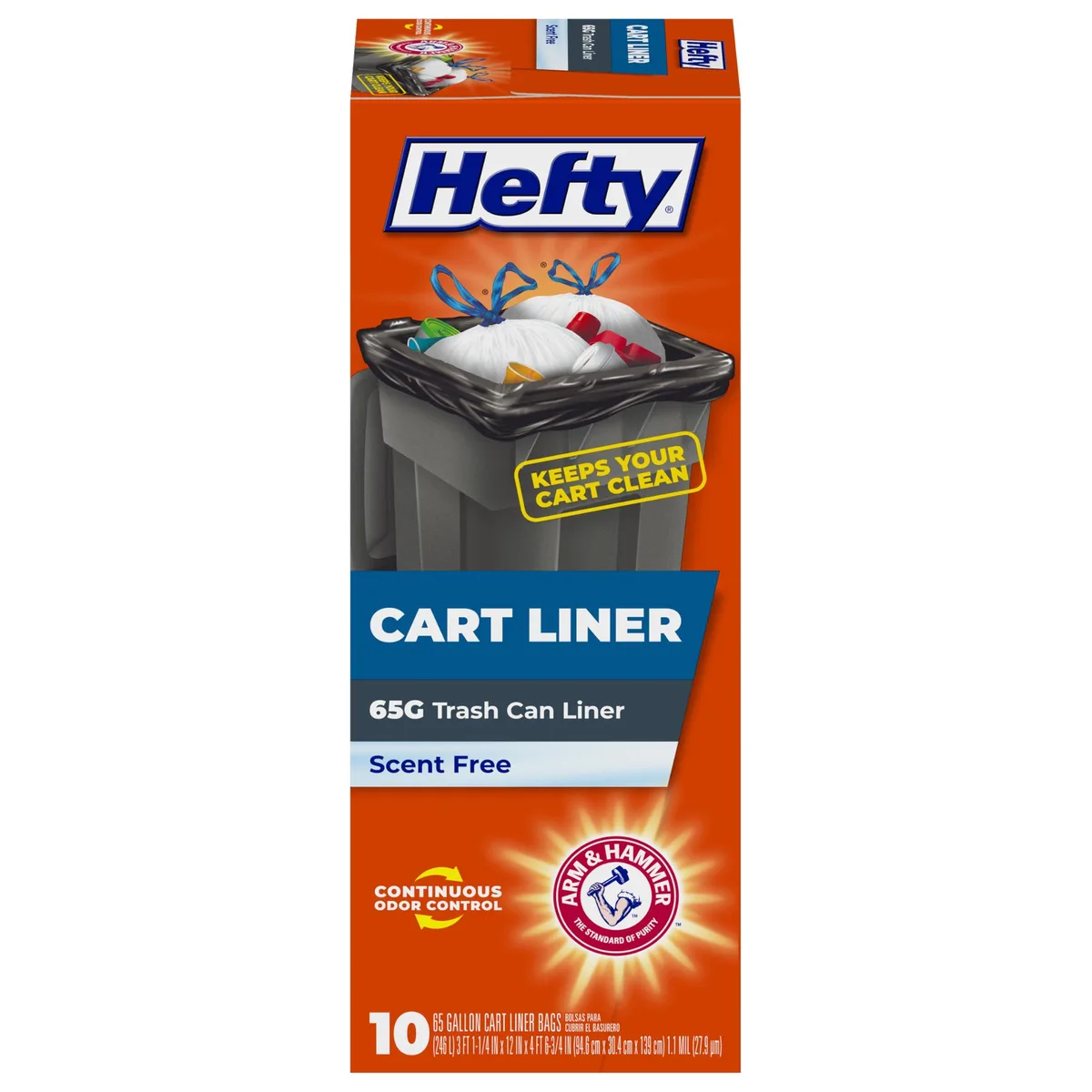  Baldwin 00E83578 Cart Liner 65 Gallon 10 Bags 1.1 mil — product photo