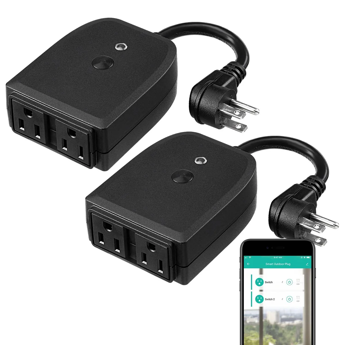 TorchStar LED TorchStar LED LITEdge 2-in-1 Waterproof Smart Plug 2 Pack — product photo