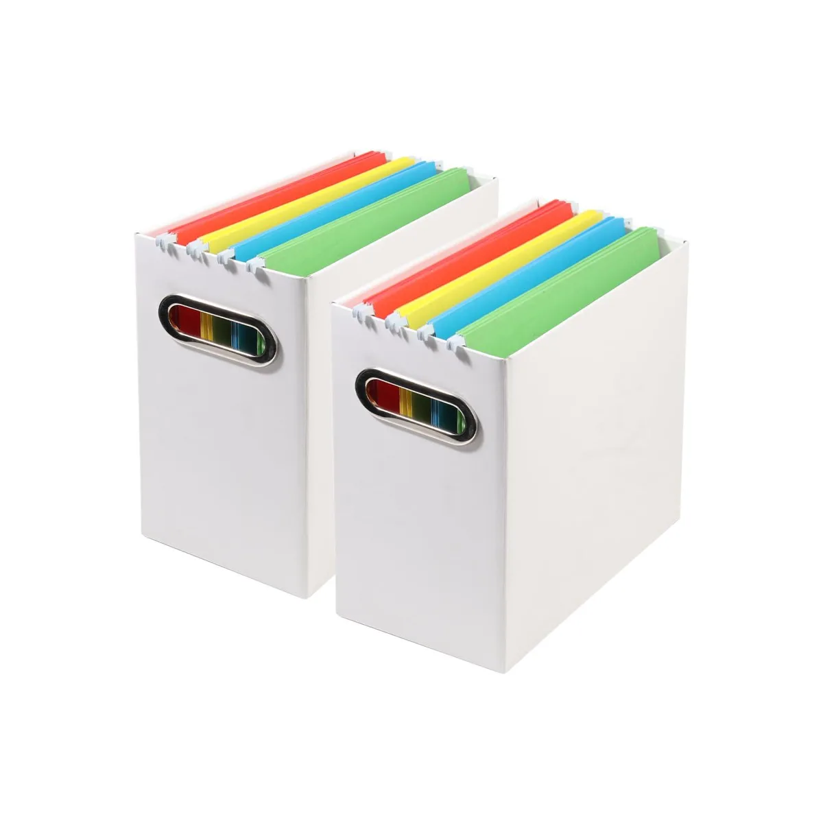  OIC 1131 Card Filing Box 12.2x5.08x9.84in 2 Pack Black — product photo