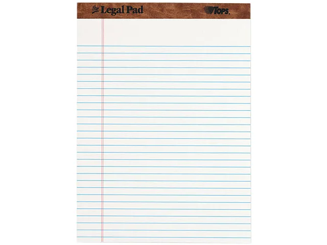 TOPS TOPS 7533 Legal Rule Letter Pad 50 Sheet Dozen — product photo