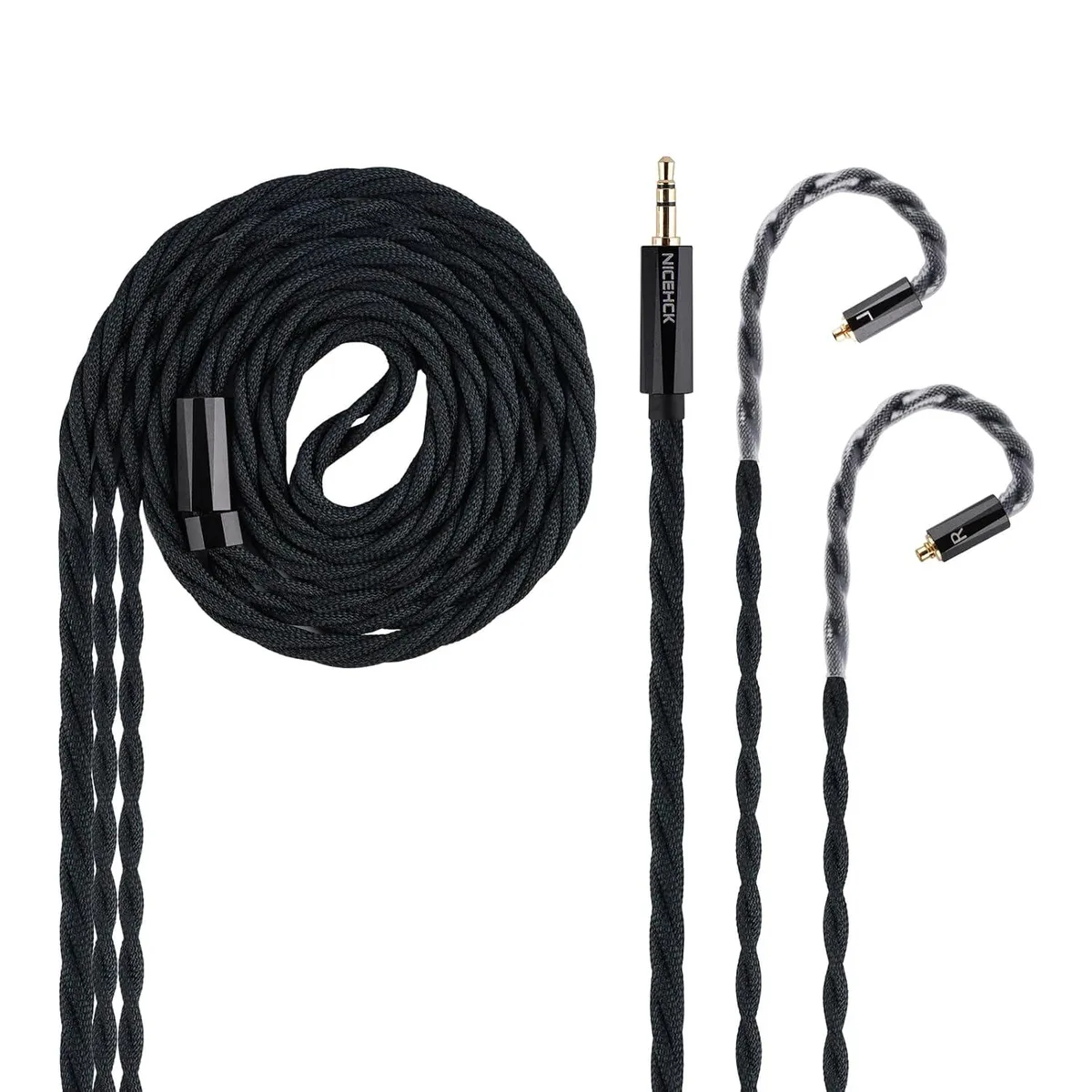 LORDWORLD LORDWORLD IEM Upgrade Cable 3.5mm 2.5mm 4.4mm MMCX 0.78mm Dark Green — product photo