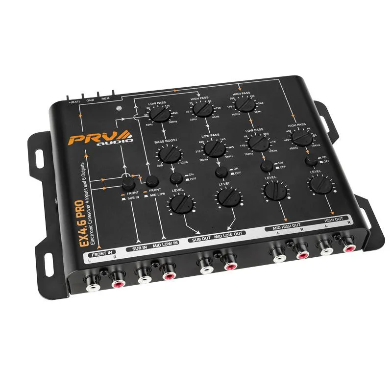 PRV Audio PRV Audio EX4.6 PRO 4-way electronic crossover car amplifier — product photo