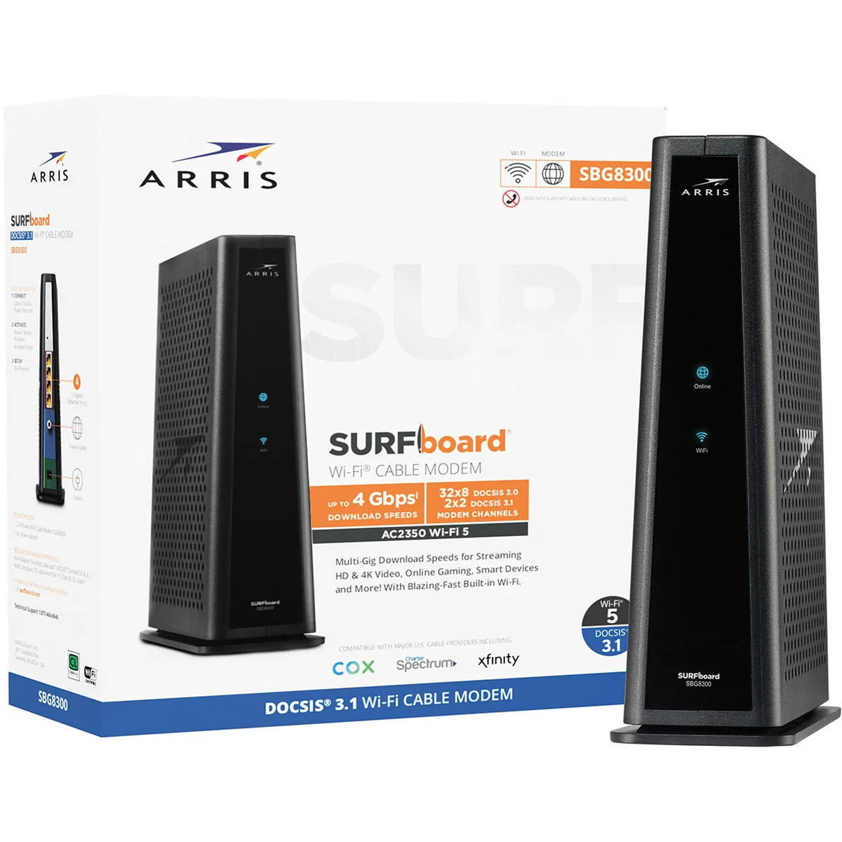 ARRIS ARRIS SBG8300 DOCSIS 3.1 Cable Modem Wi-Fi 5 Router — product photo