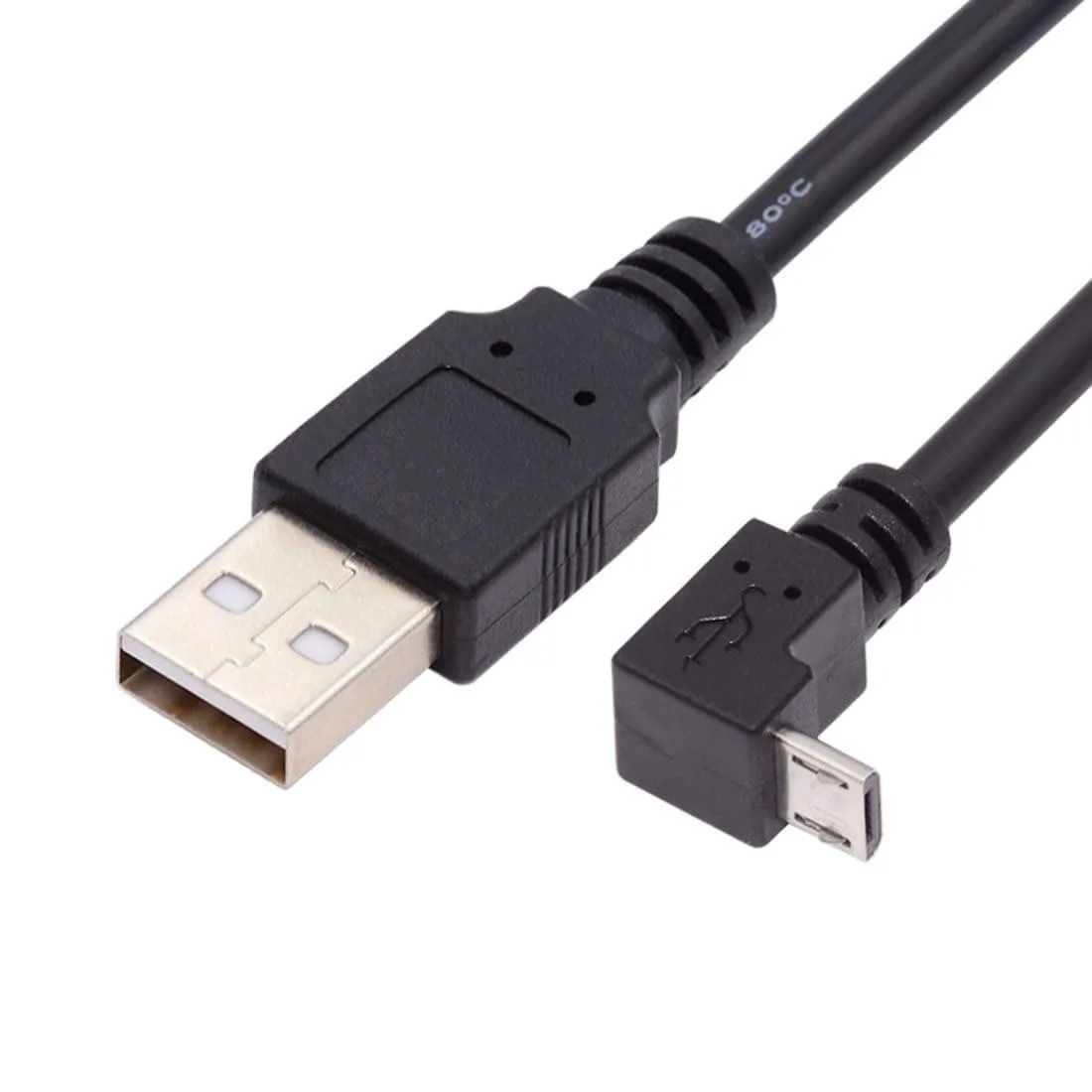 LORDWORLD LORDWORLD USB 2.0 Micro USB 90° Down Angled Cable 0.5m — product photo