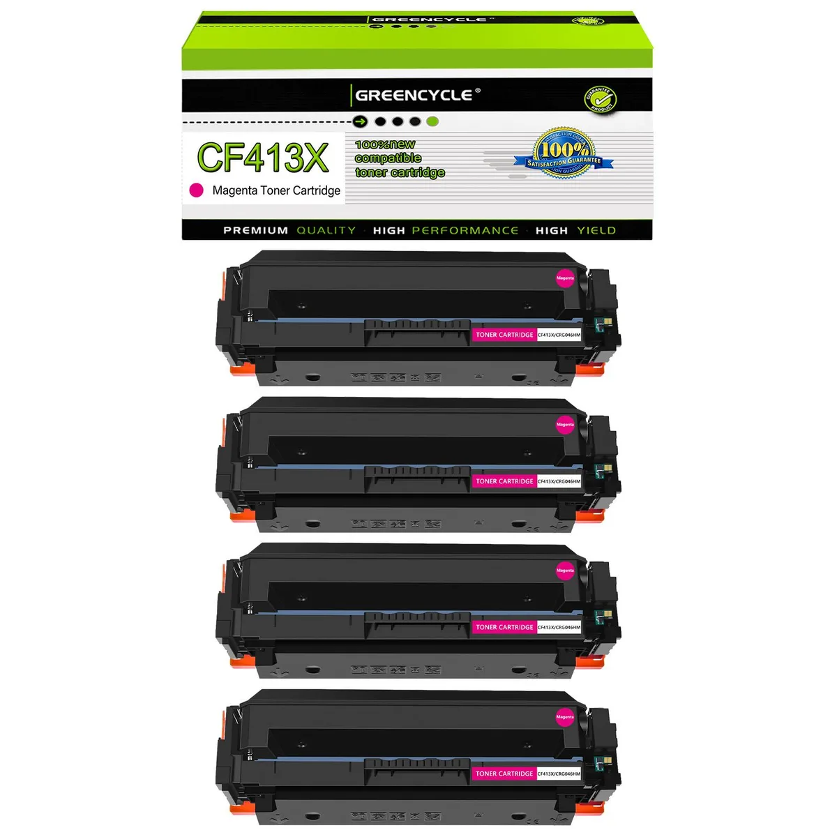 GREENCYCLE GREENCYCLE 413X Magenta Toner Cartridge 4 Pack 5000 Pages — product photo