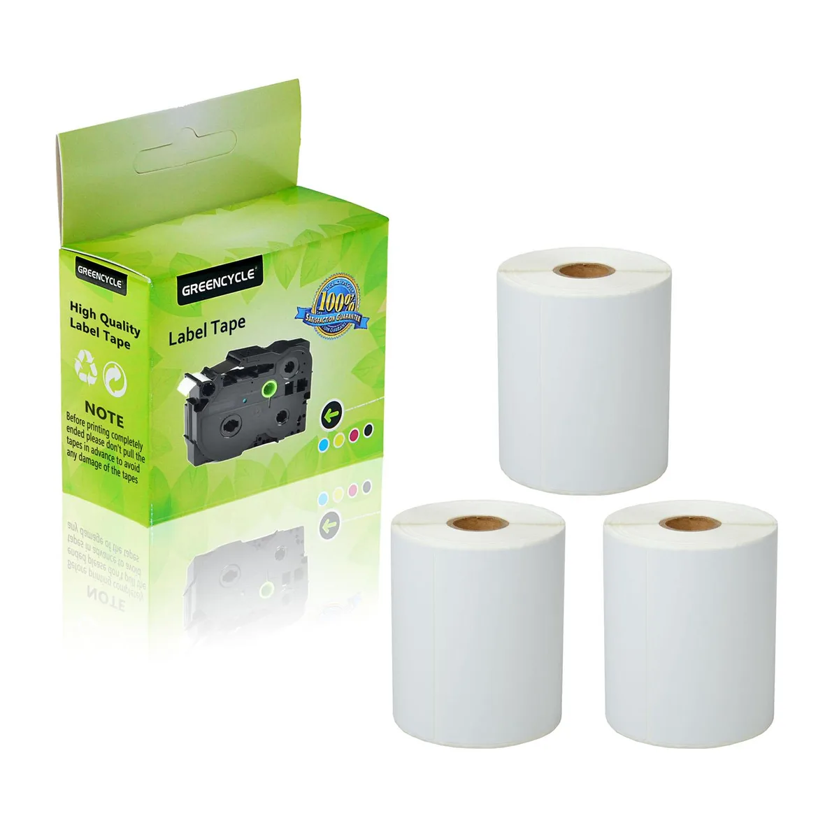 GREENCYCLE GREENCYCLE 3 Roll Direct Thermal Shipping Labels 4 x 6 inch 1'' Core 250 Labels/Roll — product photo