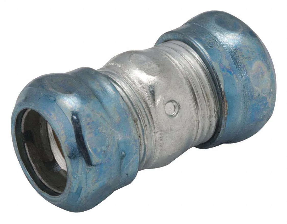Hubbell Incorporated Hubbell Incorporated RACO 2926RT EMT Coupling 1-1/2 in Compression Steel Zinc Plated Blue Gray — product photo