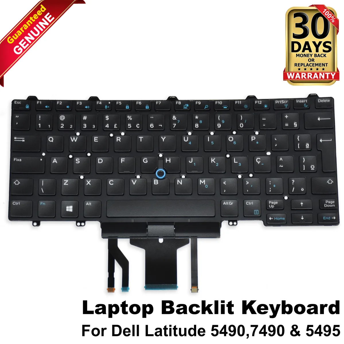 DELL DELL Latitude 5490 7490 5495 Backlit Keyboard Black 8NC1K — product photo