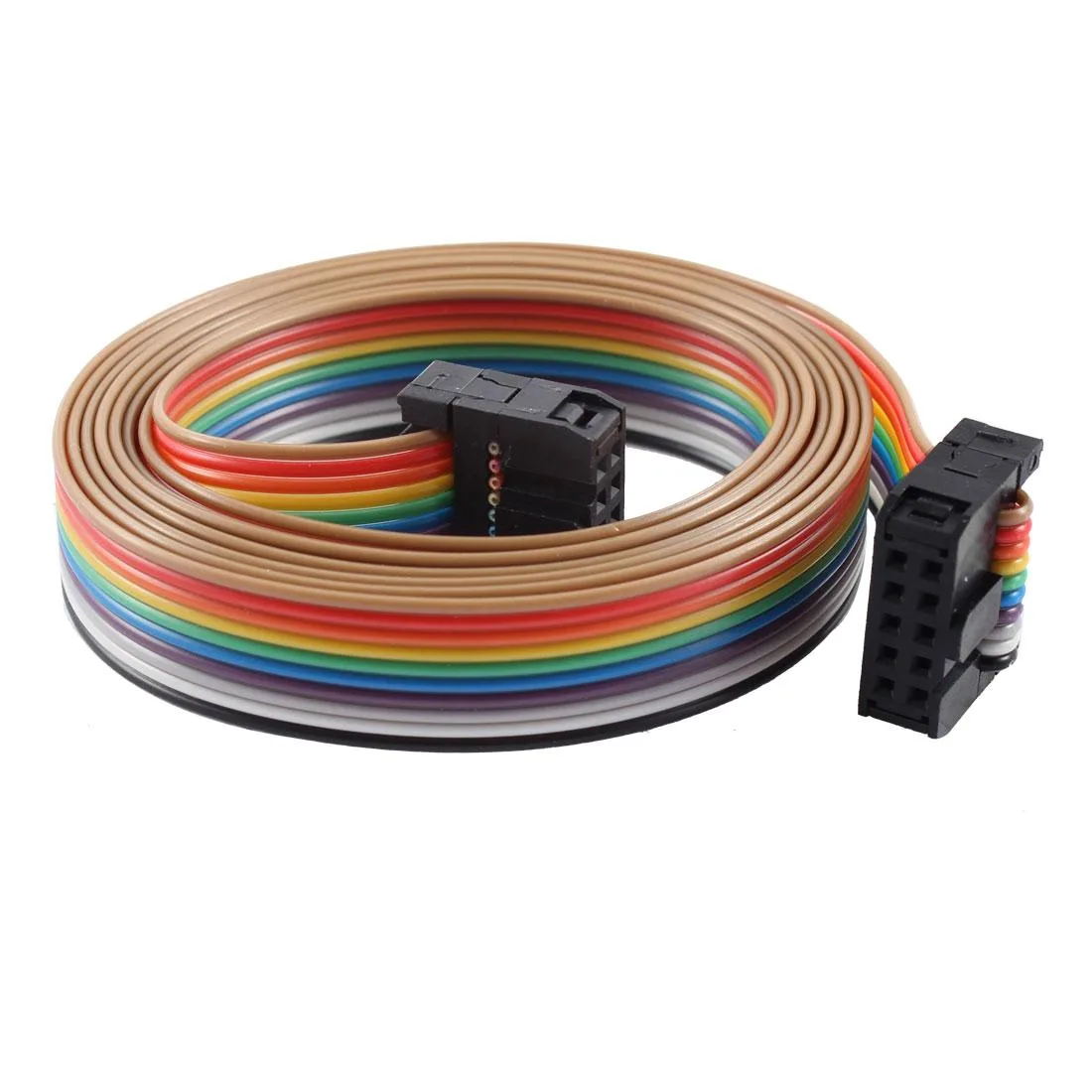 Unique-Bargains Unique-Bargains 2.54mm Pitch 10 Pin IDC Flat Rainbow Ribbon Cable 118cm — product photo