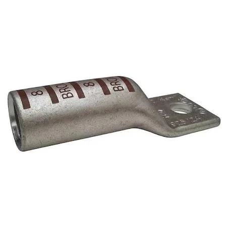 Copper compression lug with single hole and long barrel