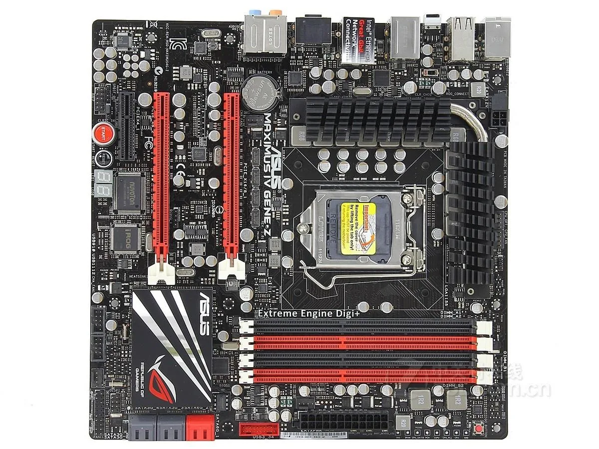 ASUS ASUS Maximus IV GENE-Z LGA 1155 Z68 DDR3 32GB Micro ATX Intel motherboard — product photo