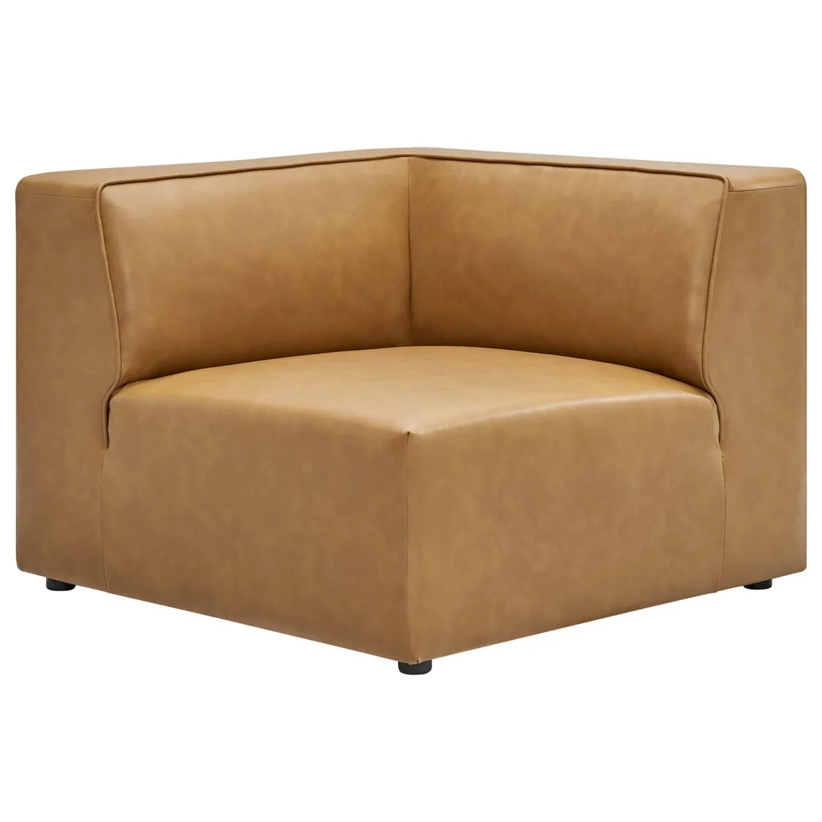 Modway Furniture Modway Furniture Mingle Vegan Leather Corner Chair Tan 37x37x27 51lb 440lb — product photo