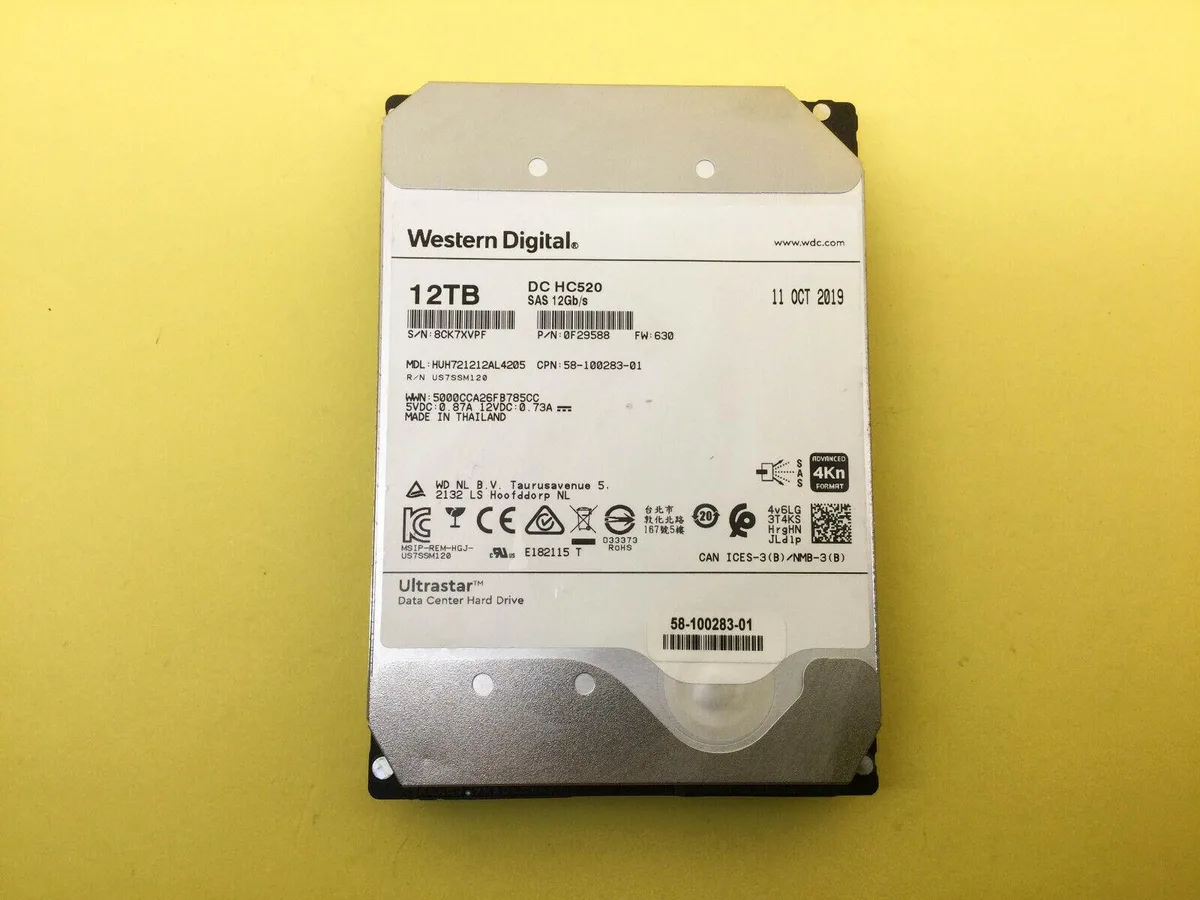 Western Digital Western Digital HUH721212AL4205 12TB 3.5in SAS HDD accessory — product photo