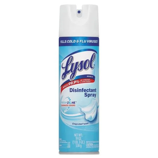 Reckitt Benckiser Reckitt Benckiser REC 79329 Lysol Disinfectant Spray Crisp Linen 19oz cleaning — product photo