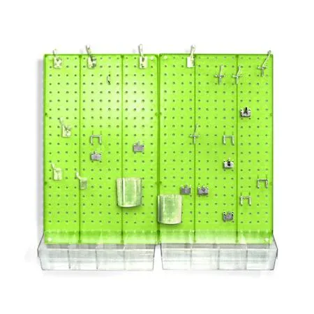 Azar Displays Azar Displays 900945-GRE 70-Piece Pegboard Organizer Kit 2 Panels 13.5 x 22 Green — product photo