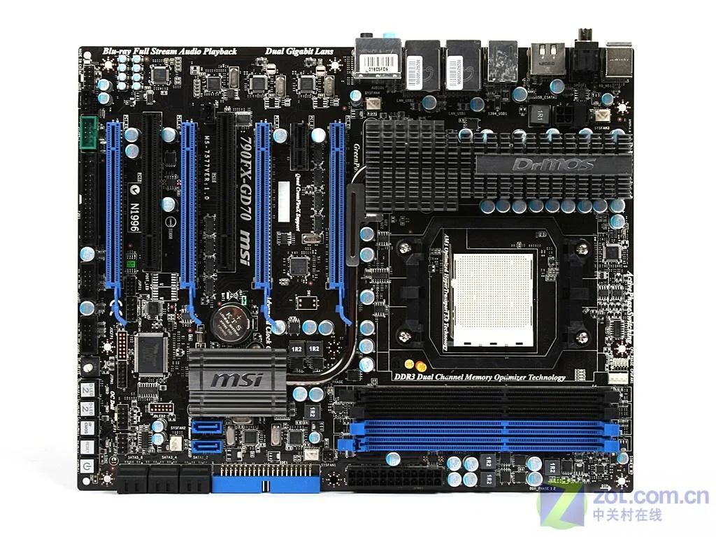 MSI MSI 790FX-GD70 AMD motherboard Socket AM3 DDR3 16GB — product photo