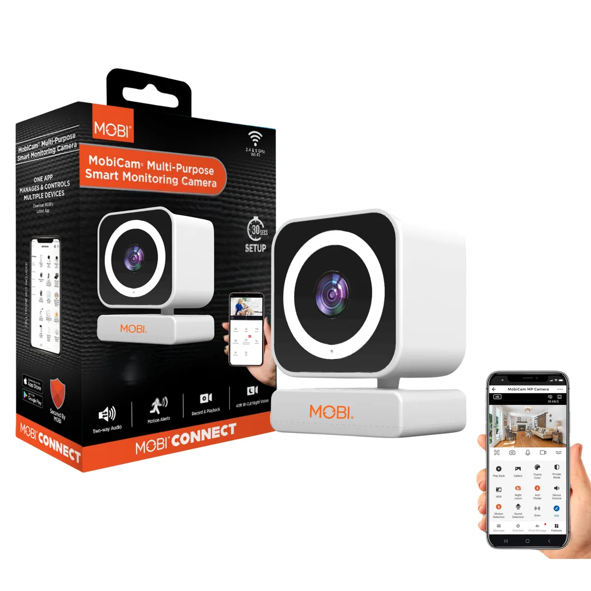 Mobi Mobi MobiCam MP 1080p 3MP Dual-Band Wi-Fi Home Safety — product photo