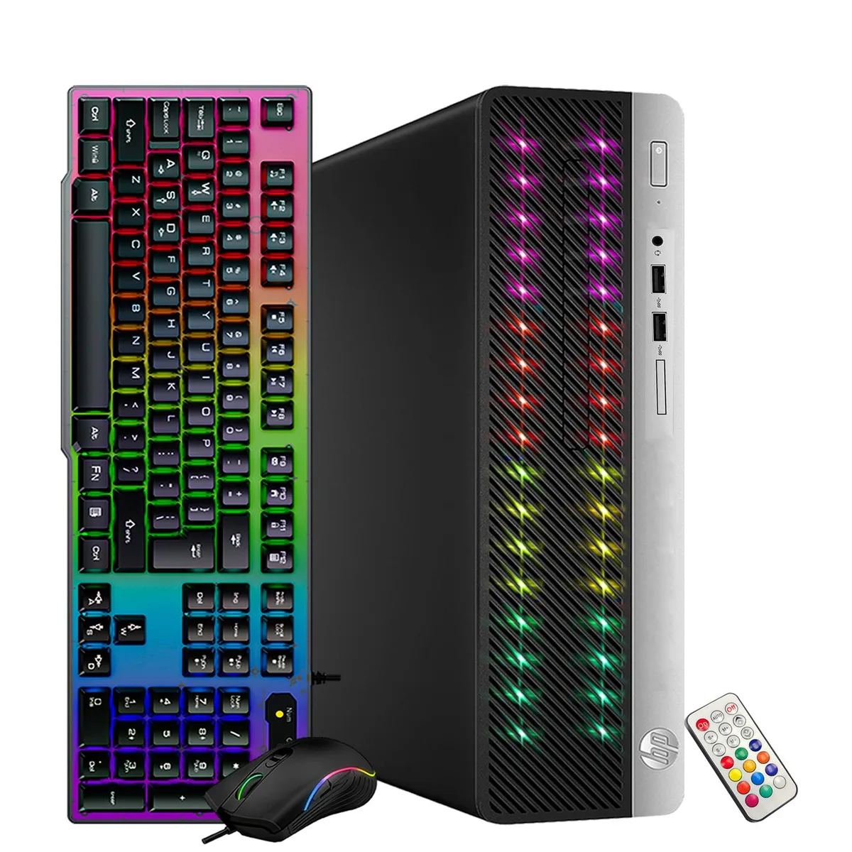 HP HP EliteDesk 800 G4 SFF RGB gaming PC, i5-8500, 16GB DDR4, 512GB SSD, GT 730 2GB, Windows 11 Pro — product photo