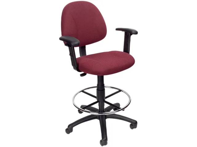 BOSS Office Products BOSS Office Products B1616-BY Burgundy Tweed Drafting Stool office furniture — product photo