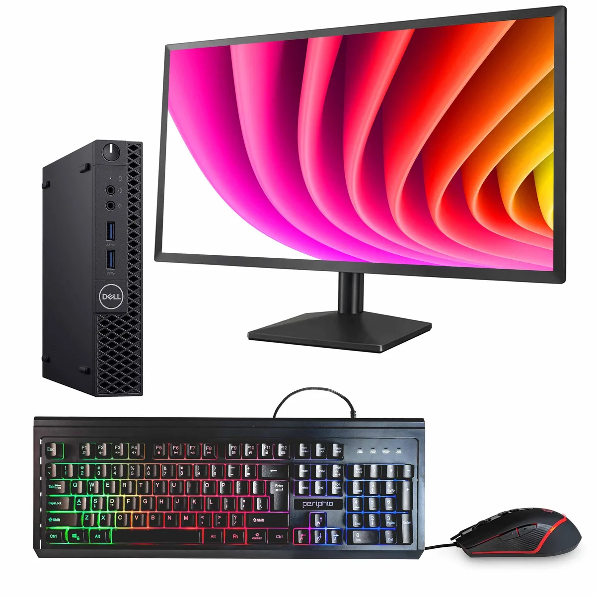 DELL DELL OptiPlex 3070 Mini PC i5-9500T 16GB DDR3 500GB SSD 24" Monitor Windows 11 Pro — product photo