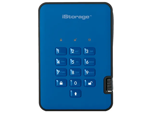 iStorage iStorage diskAshur2 500GB Blue portable hard drive — product photo
