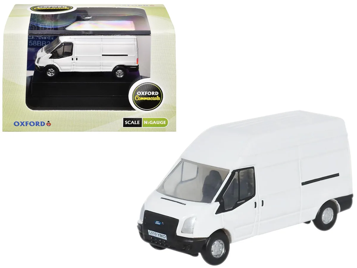 Oxford Diecast Oxford Diecast 2006 Ford Transit LWB High Roof Van White 1/148 hobby collectible — product photo