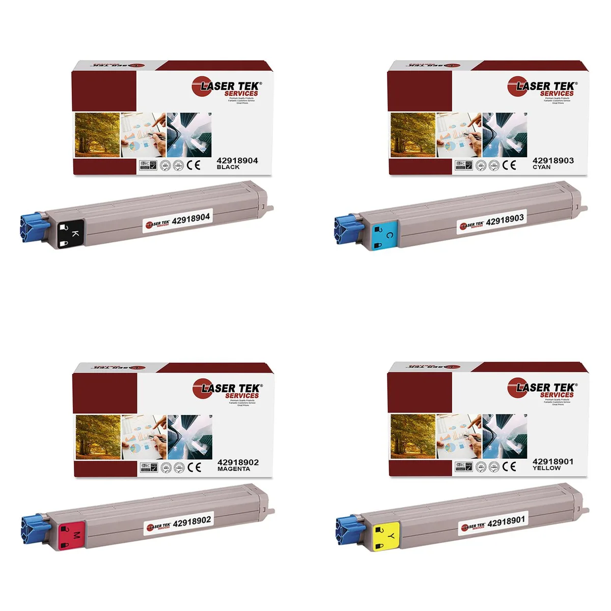 Laser Tek Services Laser Tek Services C9600 Compatible Toner Cartridge 4PK 15000 pages — product photo
