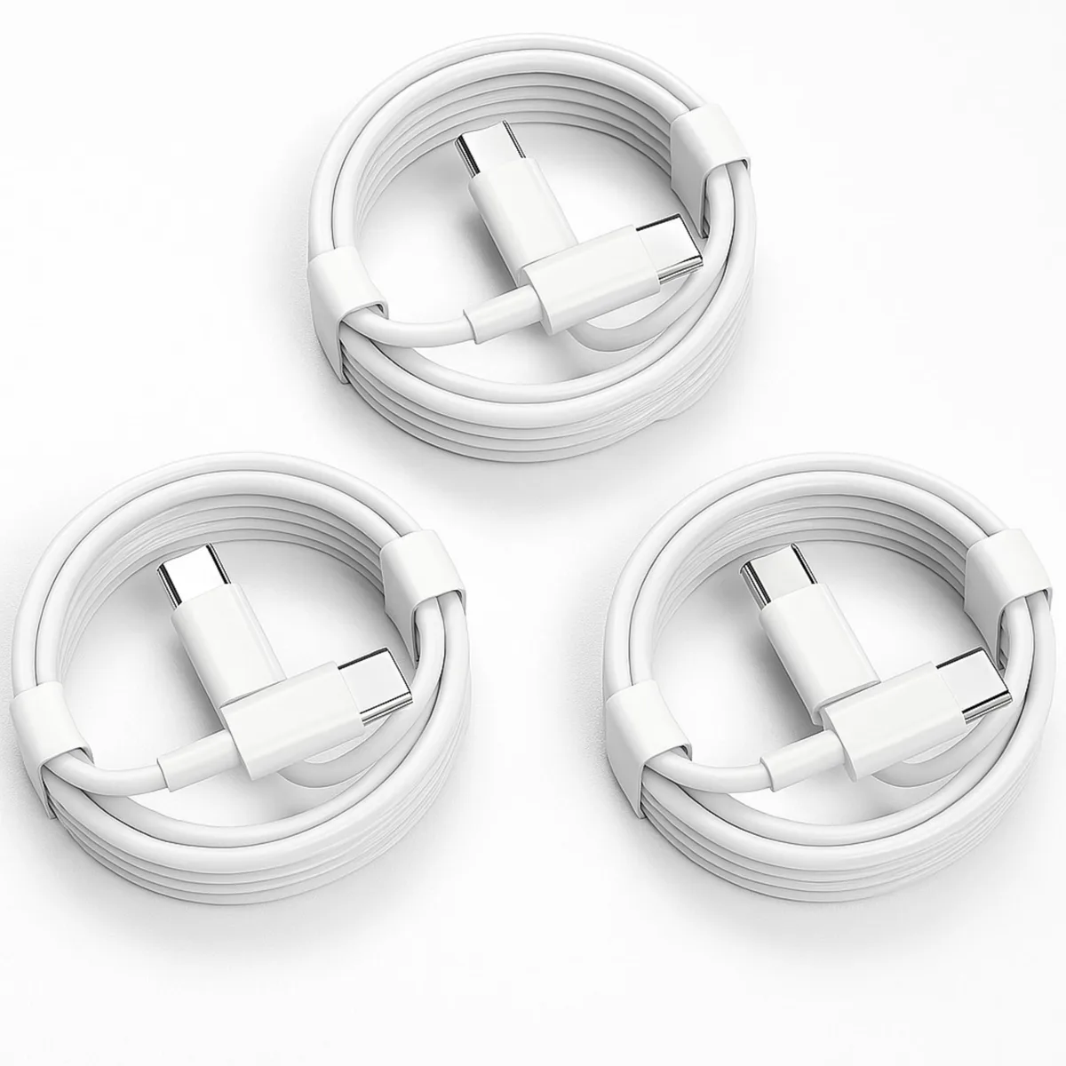  AntecMotive Samsung Gala USB-C to USB-C cable 3 ft 3 in 60W 3-pack White — product photo
