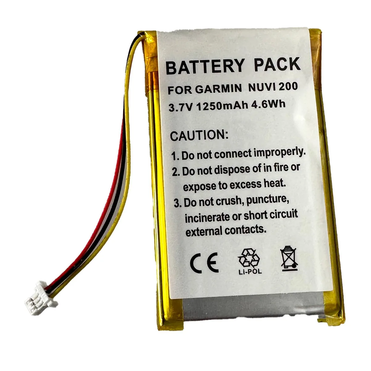 Centenex Electronics Centenex Electronics AS-BAGARMINNUVI200-2 1.25 Ah Li-Polymer battery + microfibre — product photo