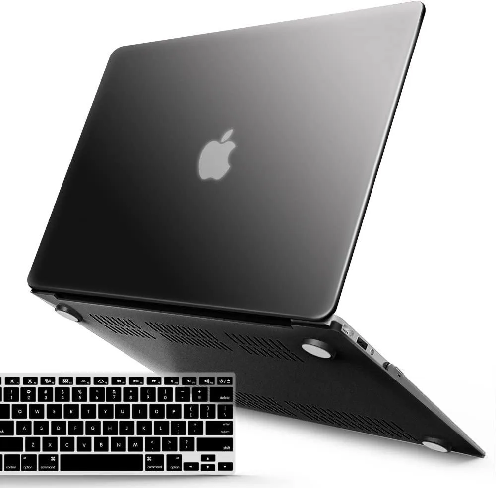 Black hard-shell laptop case with keyboard cover
